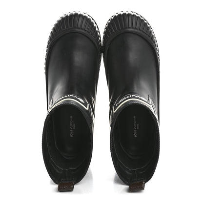 Louis Vuitton Calfskin Polar Flat Ankle Boots 38 Black 2 of 9