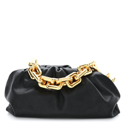 Bottega Veneta Calfskin The Pouch Chain Black 1 of 11
