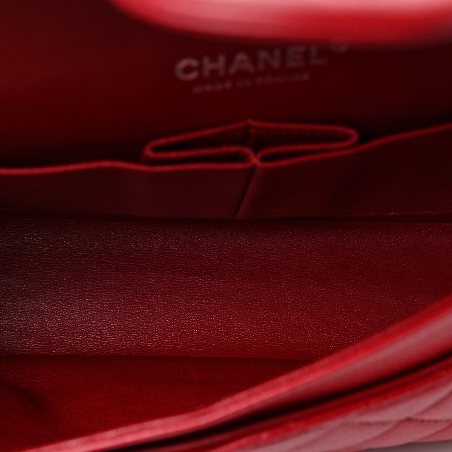 Caviar Quilted Medium Double Flap Red