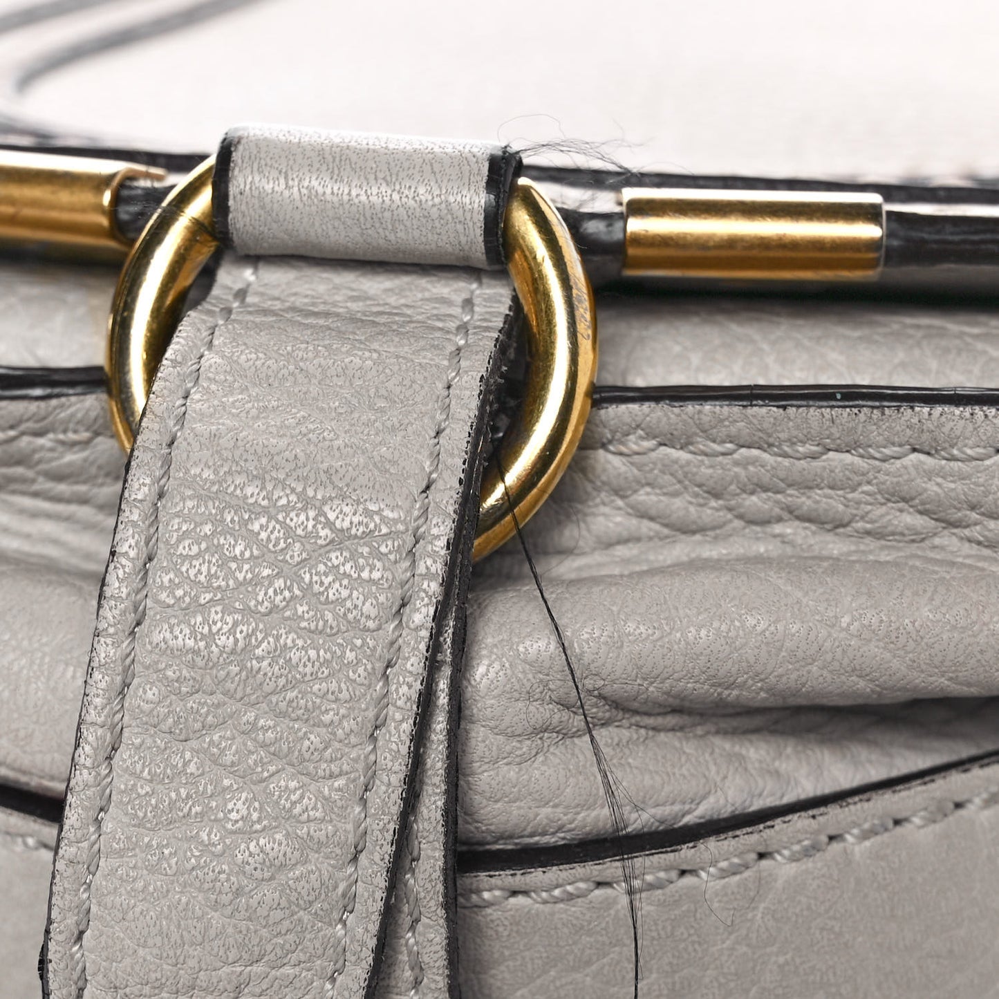 Calfskin Mini Marcie Round Crossbody Bag Cashmere Grey