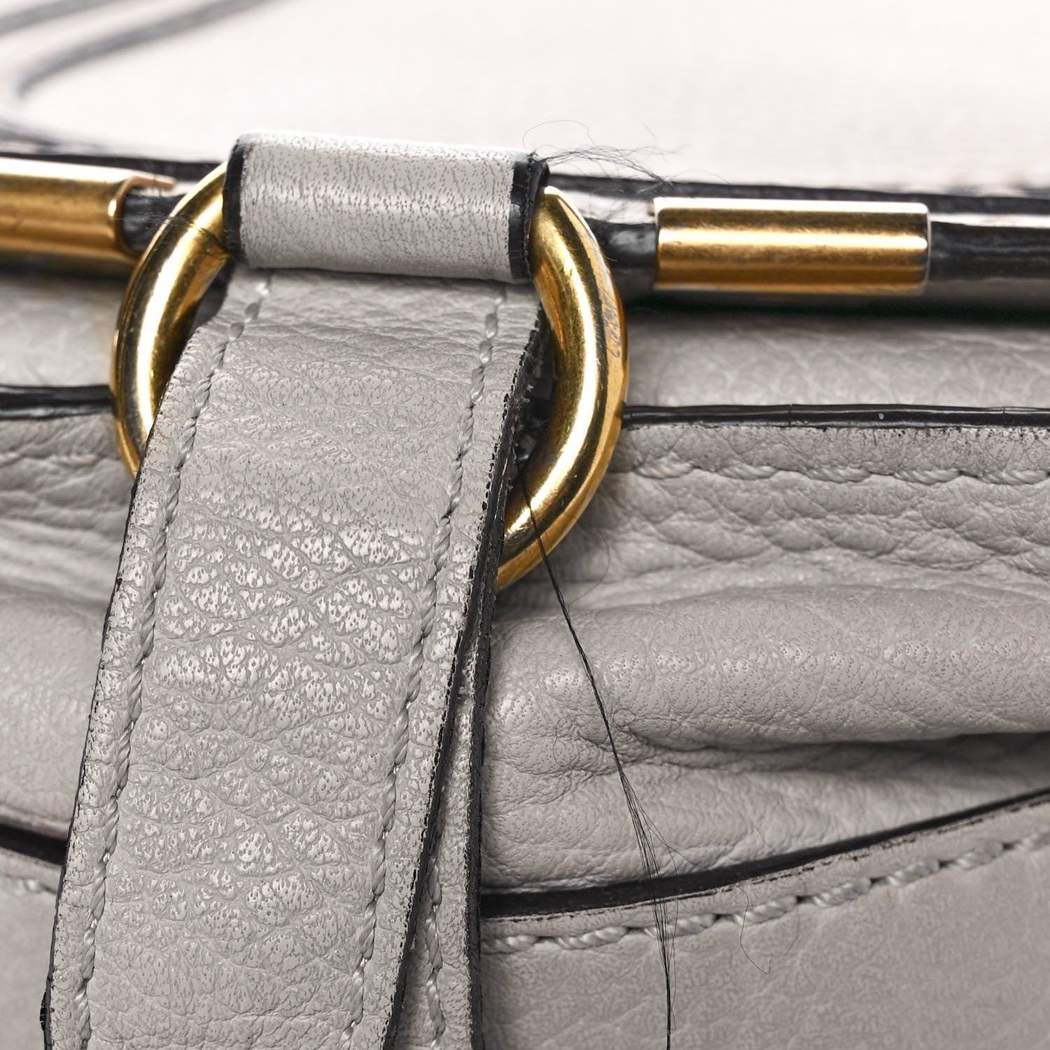 Chloe Calfskin Mini Marcie Round Crossbody Bag Cashmere Grey 10 of 10