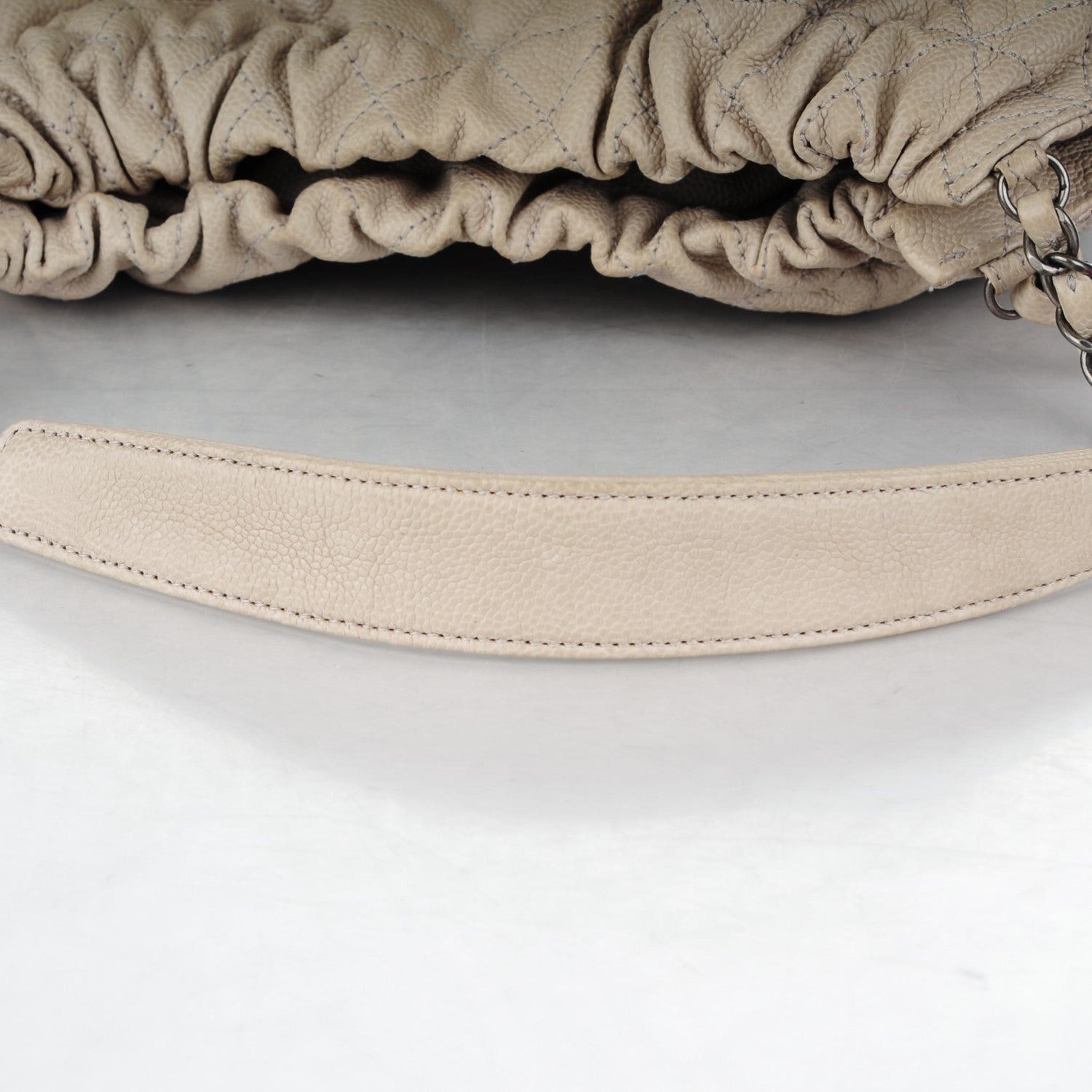 Chanel Caviar Quilted Large Elastic Tote Gray 8 of 11
