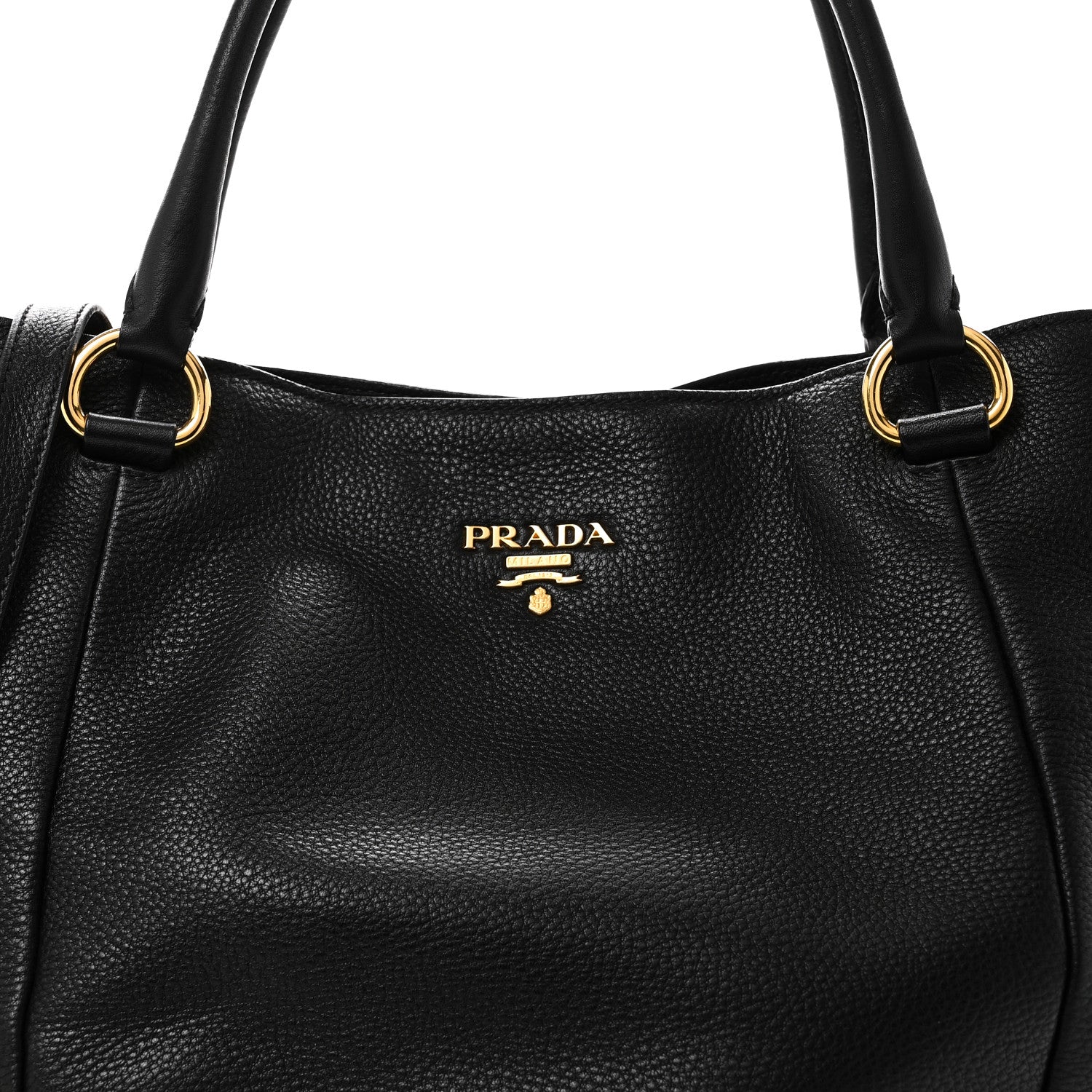 Prada Vitello Daino Shoulder Bag Black 7 of 9