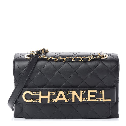 Chanel Calfskin Quilted Enchained Flap Black 1 of 11