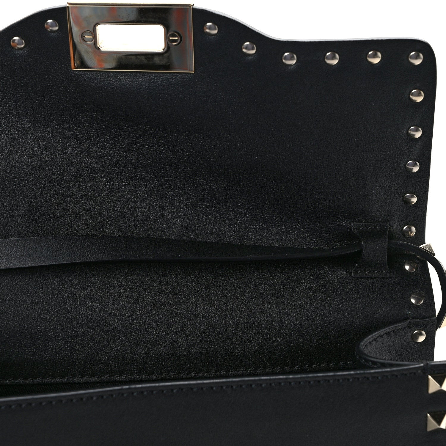 Valentino Garavani Vitello Medium Rockstud Flip Lock Crossbody Bag Black 10 of 10