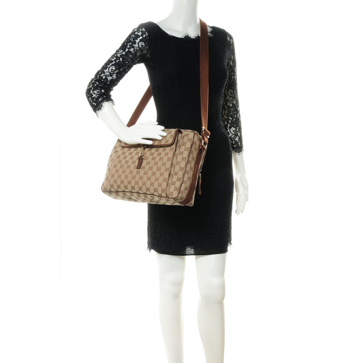 Monogram GG Flight Crossbody Bag Brown