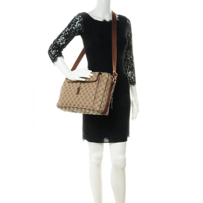 Gucci Monogram GG Flight Crossbody Bag Brown 2 of 7