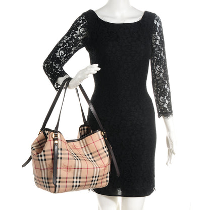 Burberry Haymarket Check Small Canterbury Tote Chocolate 2 of 8