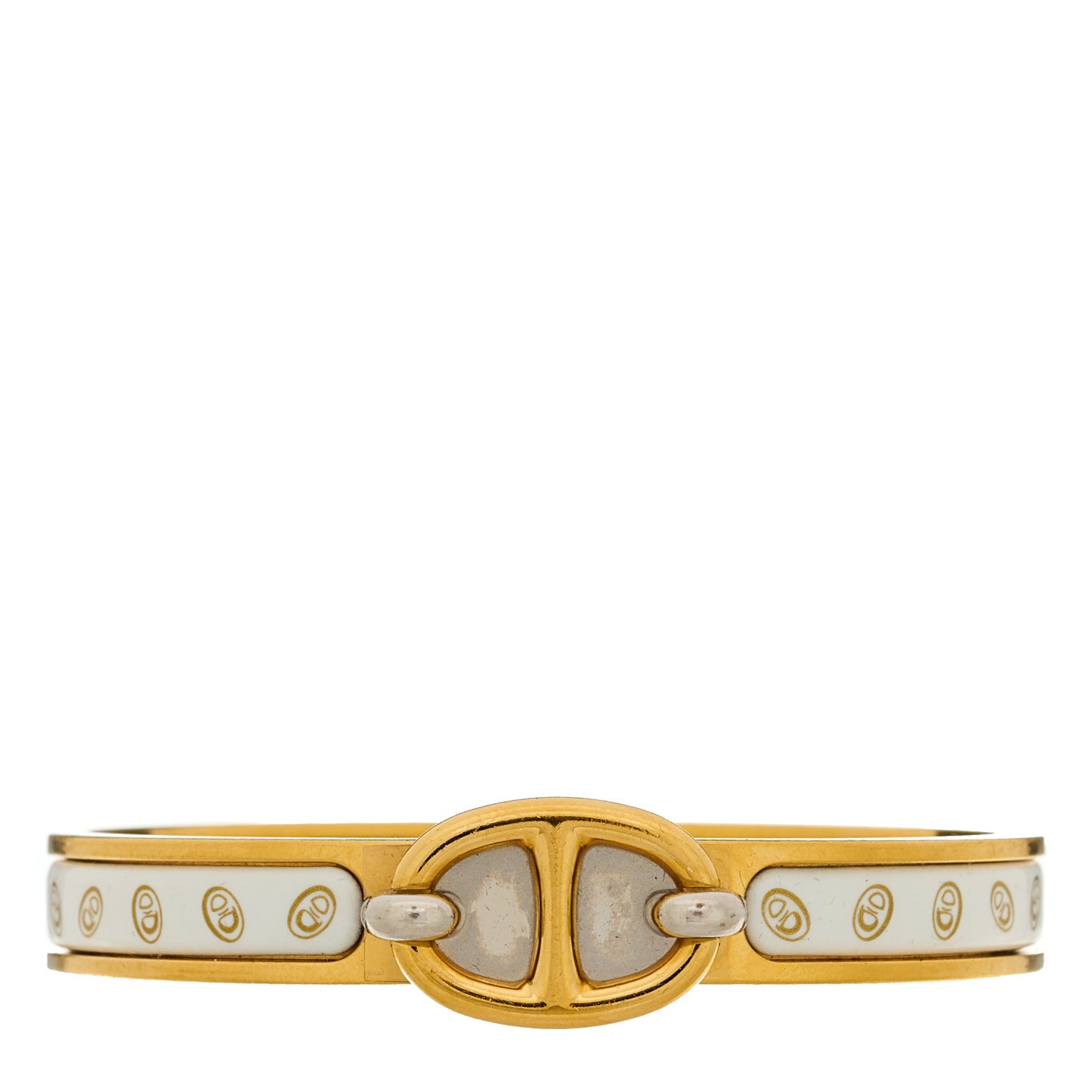 Enamel Mini Farandole Clic Chaine D'Ancre Bracelet Or White