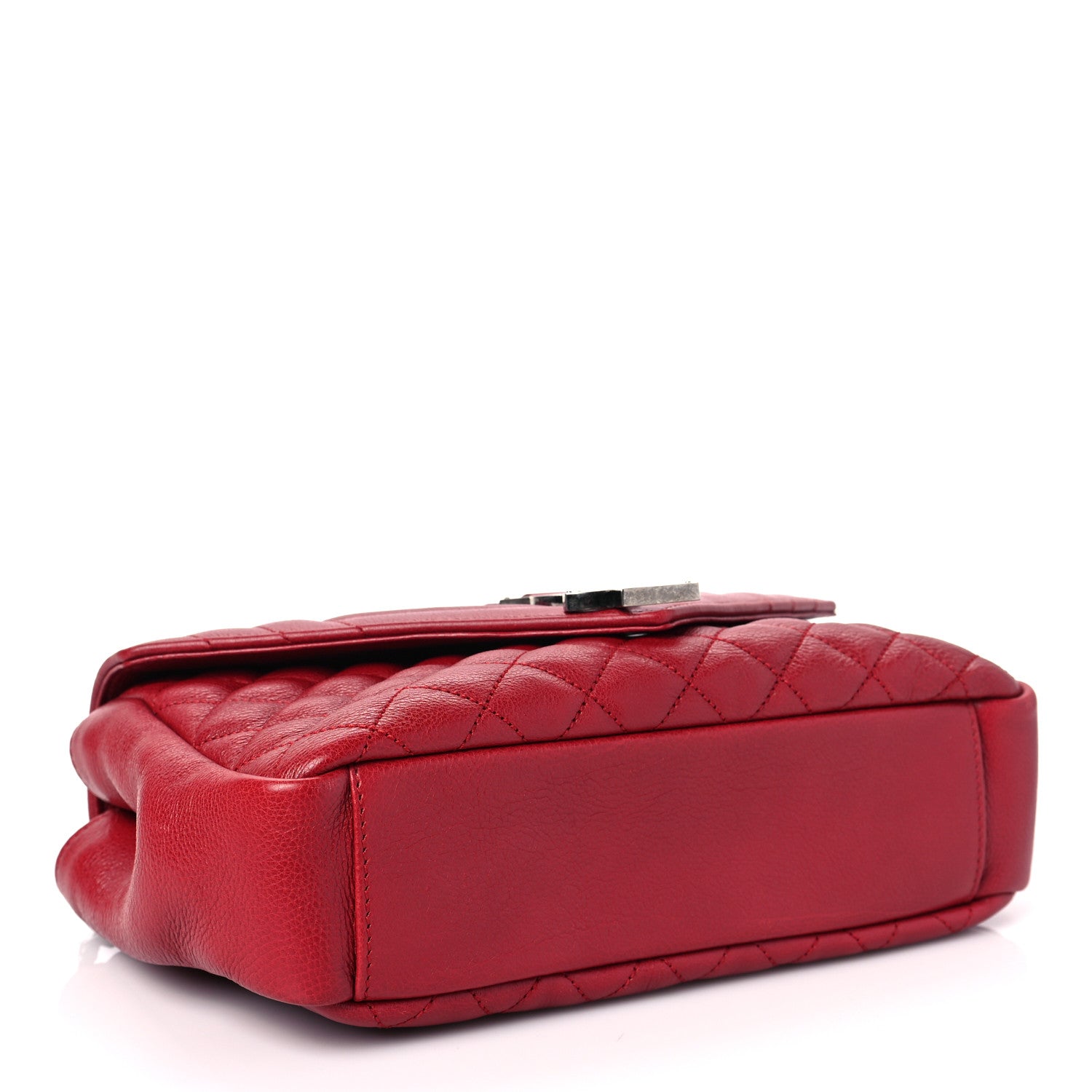 Saint Laurent Sheepskin Tri-Quilt Monogram Medium Soft Envelope Bag Red 3 of 6