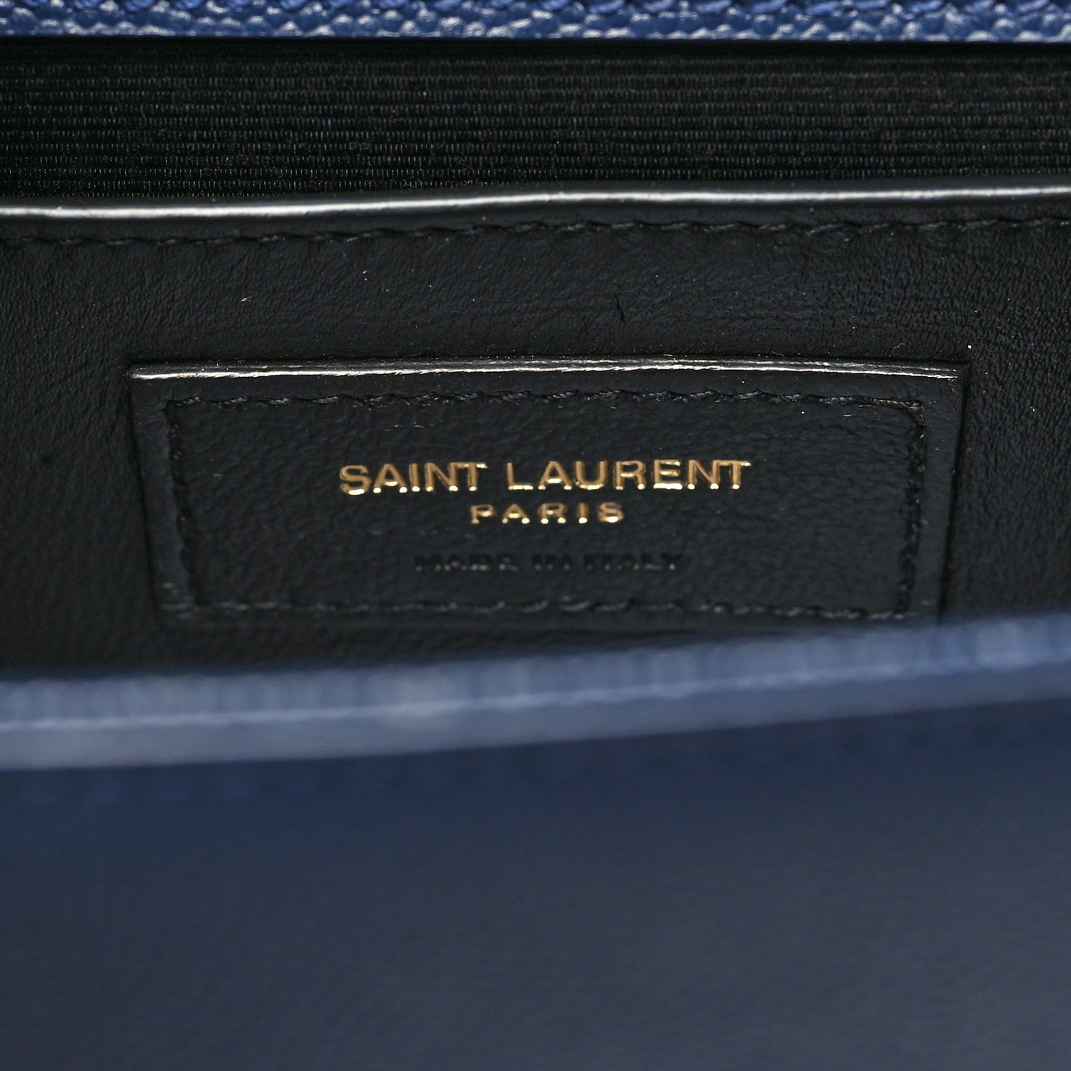Saint Laurent Grain De Poudre Small Classic Monogram Kate Tassel Satchel Blue 6 of 11