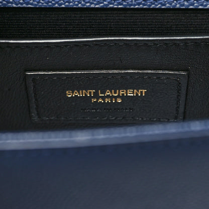 Saint Laurent Grain De Poudre Small Classic Monogram Kate Tassel Satchel Blue 6 of 11