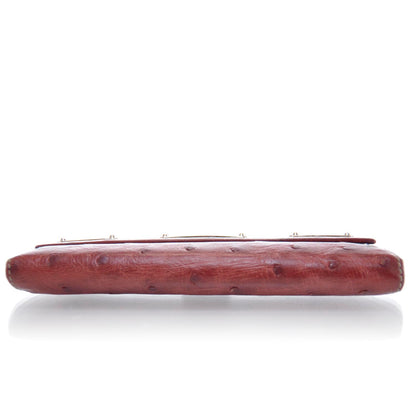 Gucci Ostrich Indy Continental Wallet Red 5 of 8