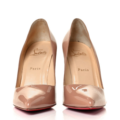 Christian Louboutin Patent Pigalle Follies 100 Pumps 38.5 Nude 2 of 9
