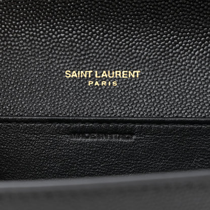 Saint Laurent Grain de Poudre Uptown Chain Wallet Black 8 of 12