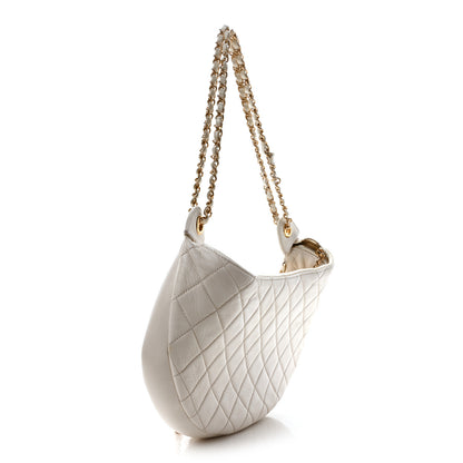 Chanel Lambskin Quilted All About Chains Hobo White 3 of 10