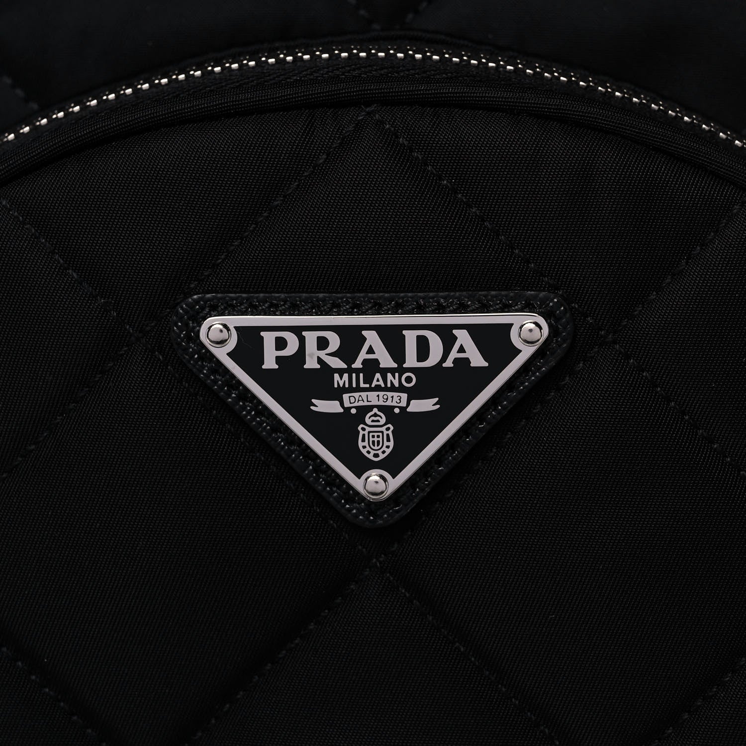 Prada Nylon Tessuto Impuntu Quilted Backpack Black 9 of 11