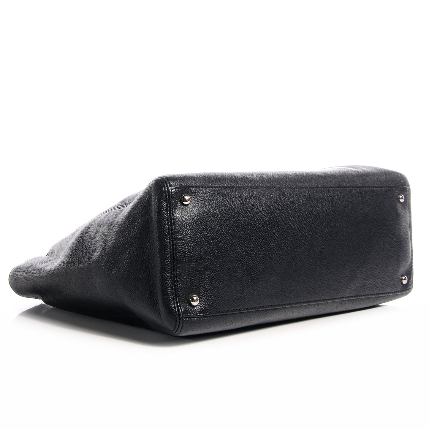 Calfskin Cerf Shopper Tote Black