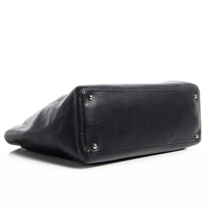 Chanel Calfskin Cerf Shopper Tote Black 4 of 8