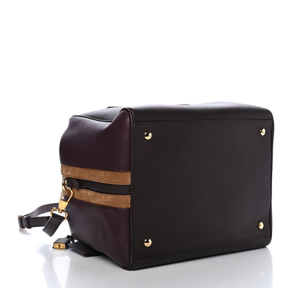 Burberry Smooth Calfskin Medium Cube Bowling Bag Mahogany 3 of 4