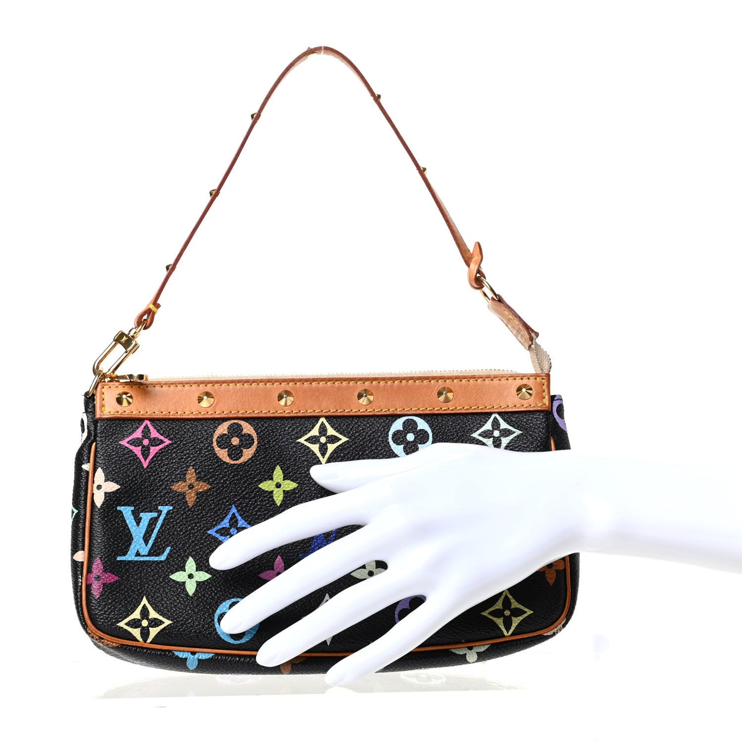 Monogram Multicolor Pochette Accessories Black