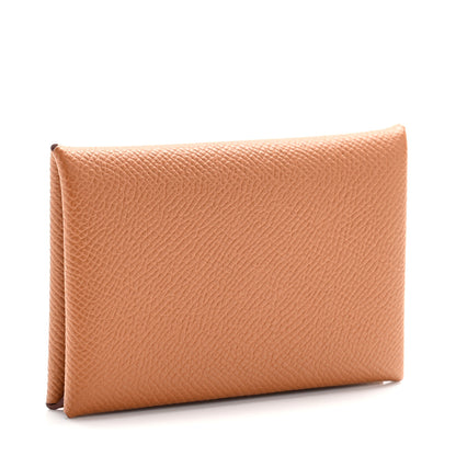 Hermes Epsom Calvi Card Case Gold 3 of 8