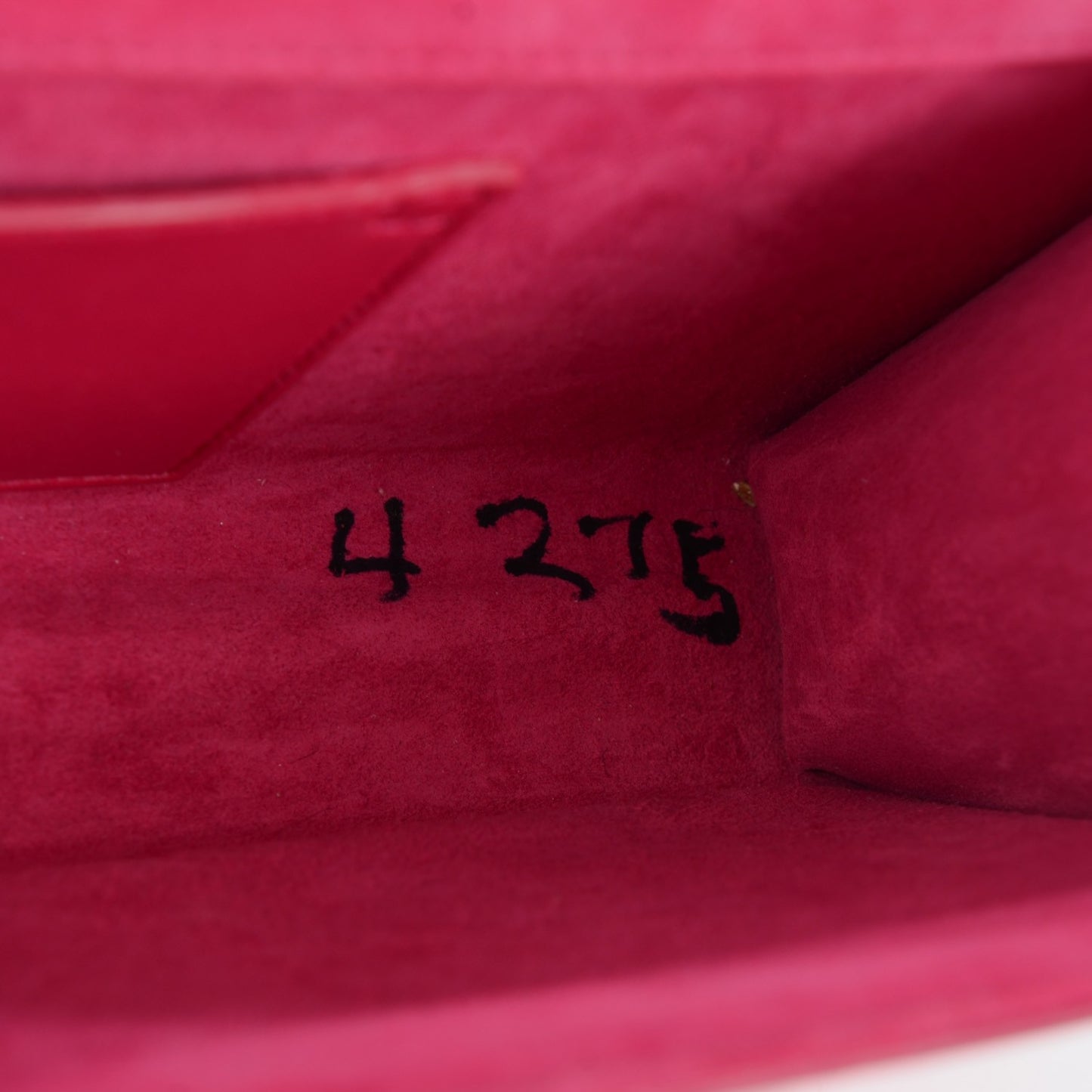 Textured Patent Medium Classic Monogram Clutch Fuchsia