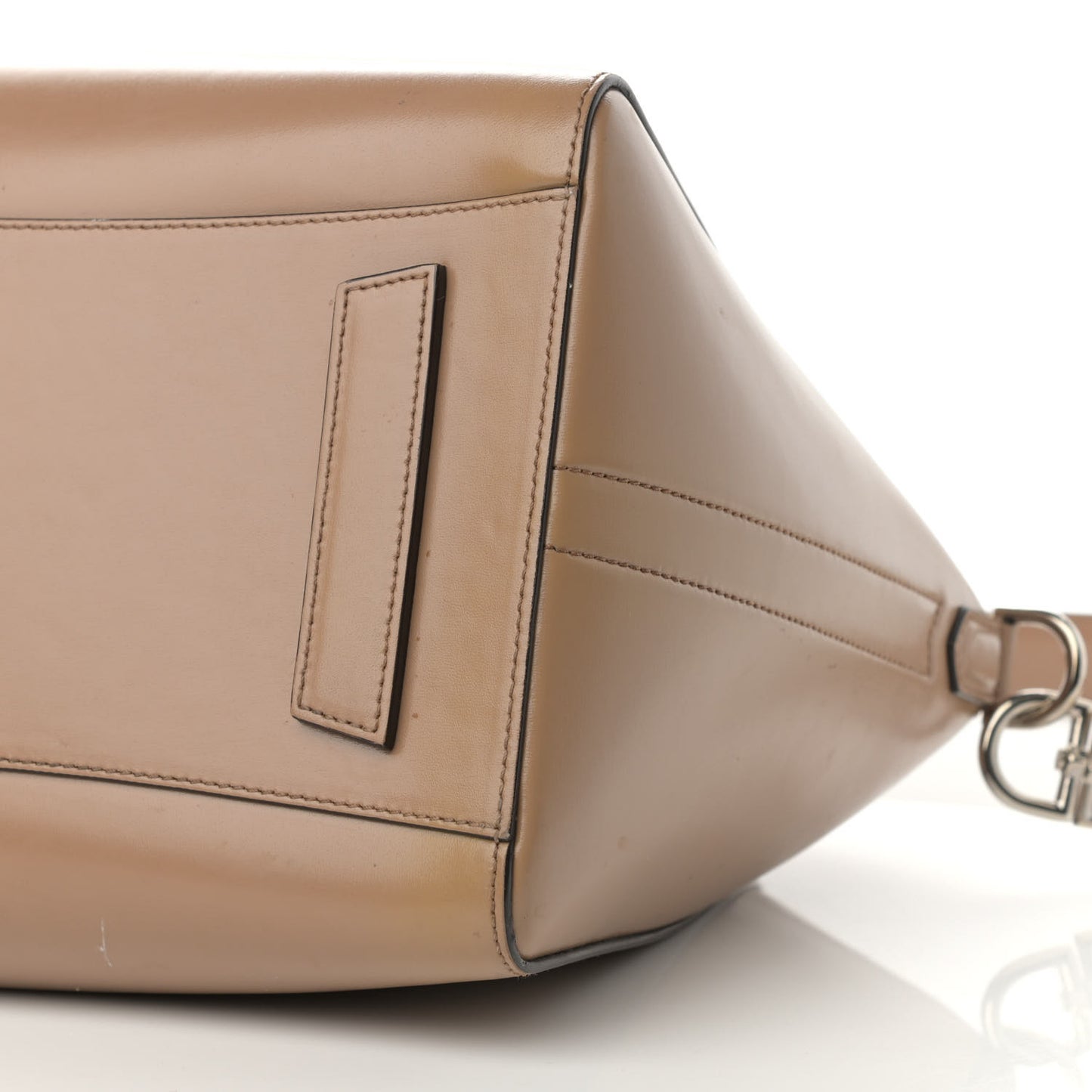 Shiny Lord Calfskin Medium Antigona Dark Beige