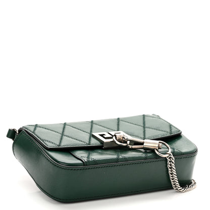 Givenchy Goatskin Quilted GV3 Mini Pocket Convertible Bag Green Forest 3 of 8
