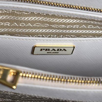Prada Saffiano Lux Medium Promenade Tote Talco 7 of 10