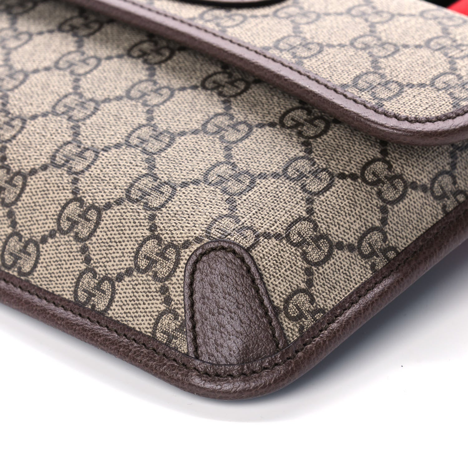 Gucci GG Supreme Monogram Neo Vintage Web Belt Bag Brown 11 of 11