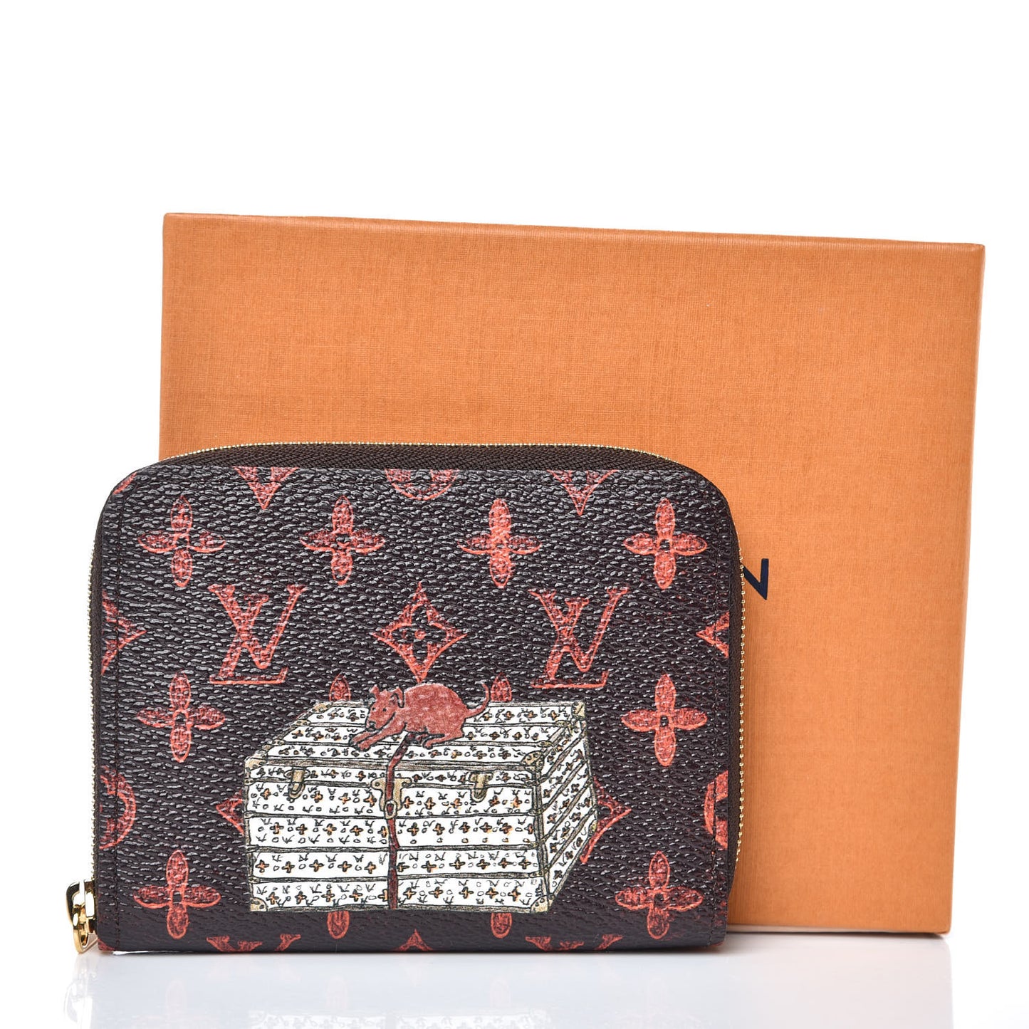Catogram Zippy Coin Purse Marron