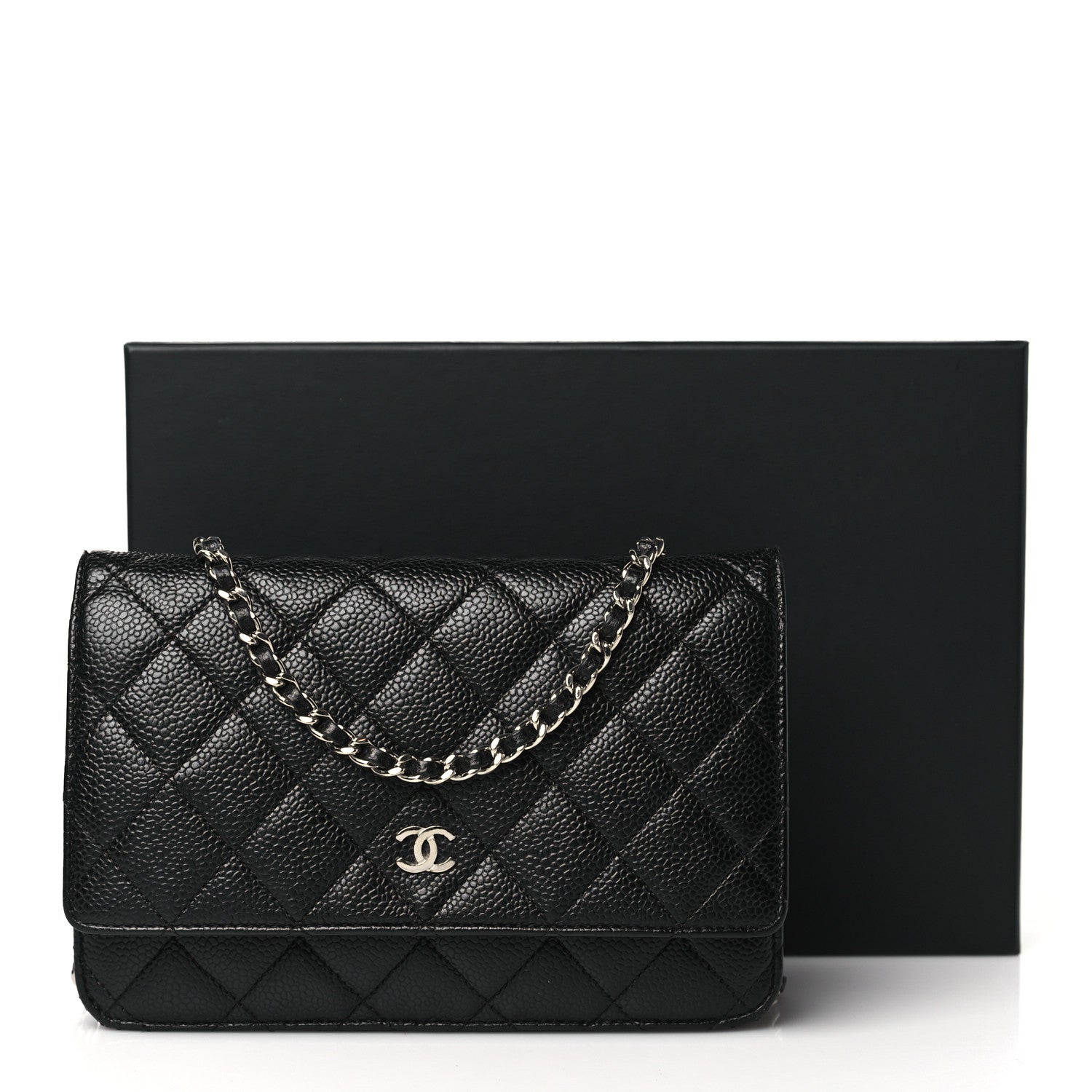 Chanel Caviar Quilted Wallet on Chain WOC Black 11 of 11
