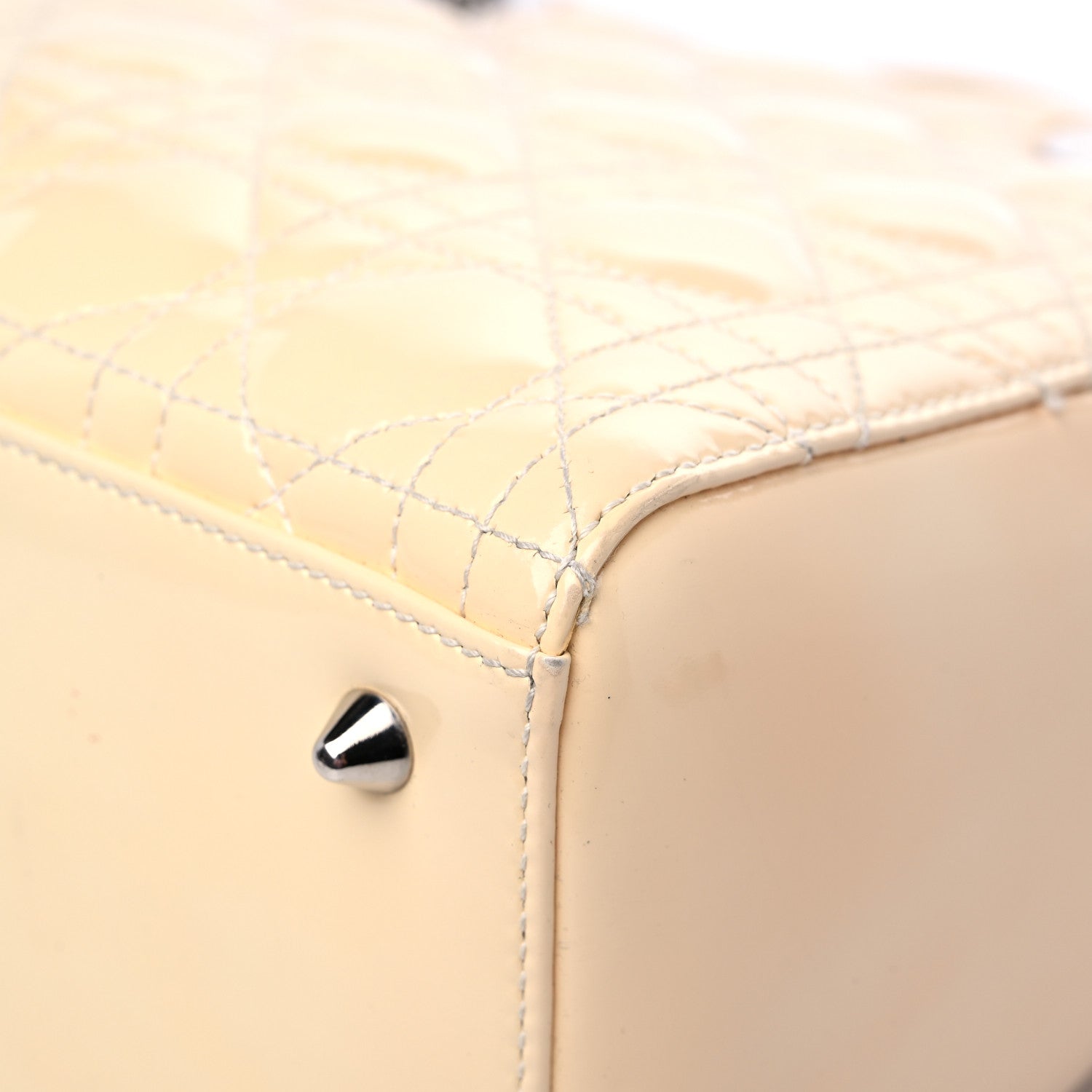 Christian Dior Patent Cannage Medium Lady Dior Beige 12 of 16