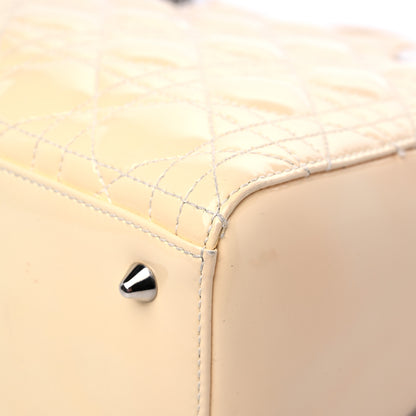 Christian Dior Patent Cannage Medium Lady Dior Beige 12 of 16