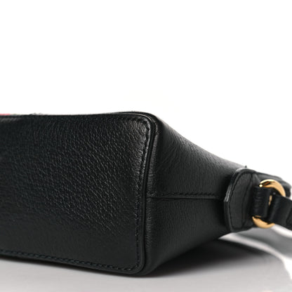 Gucci Calfskin GG Web Small Ophidia Dome Shoulder Bag Black 9 of 9