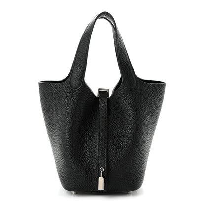 Hermes Taurillon Clemence Picotin Lock 18 PM Black 1 of 11