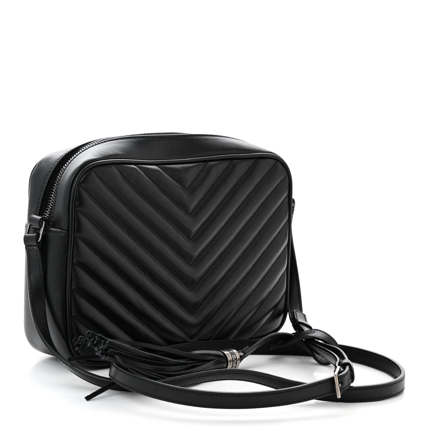 Calfskin Matelasse Monogram Lou Camera Bag Black