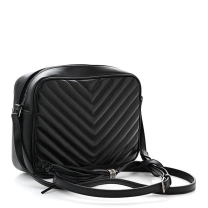Saint Laurent Calfskin Matelasse Monogram Lou Camera Bag Black 3 of 10
