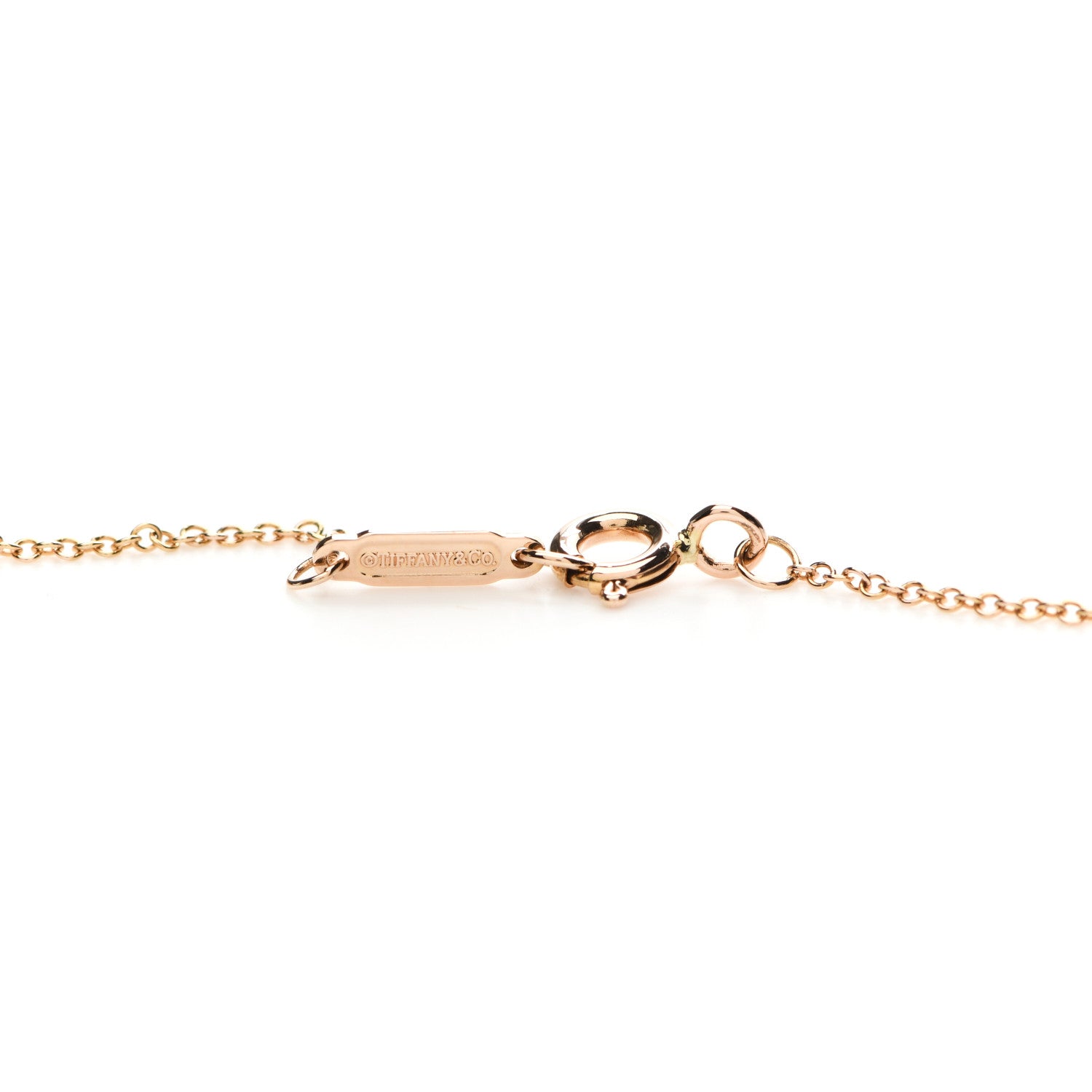 Tiffany 18K Rose Gold Diamond Arrow Pendant Necklace 4 of 5