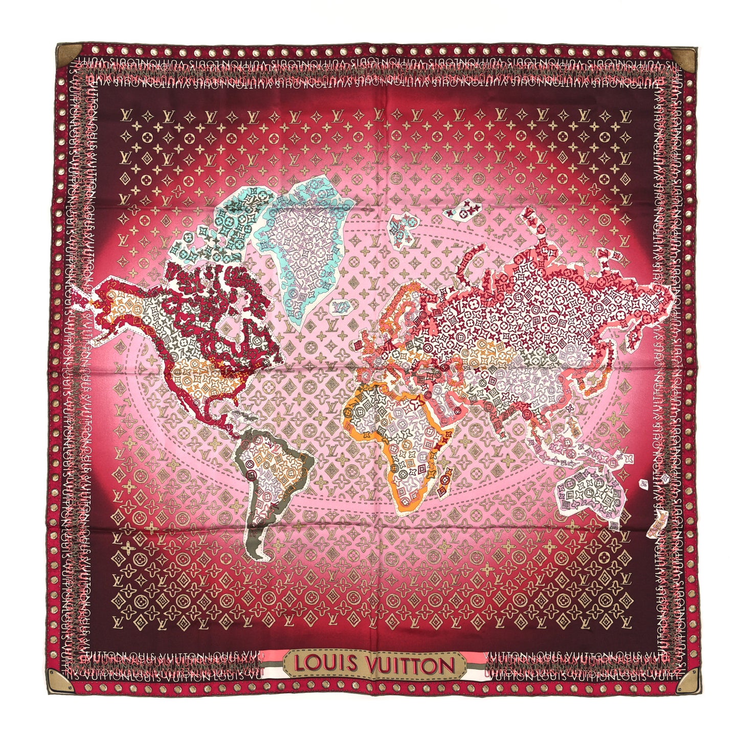 Silk World Square Scarf Multicolor