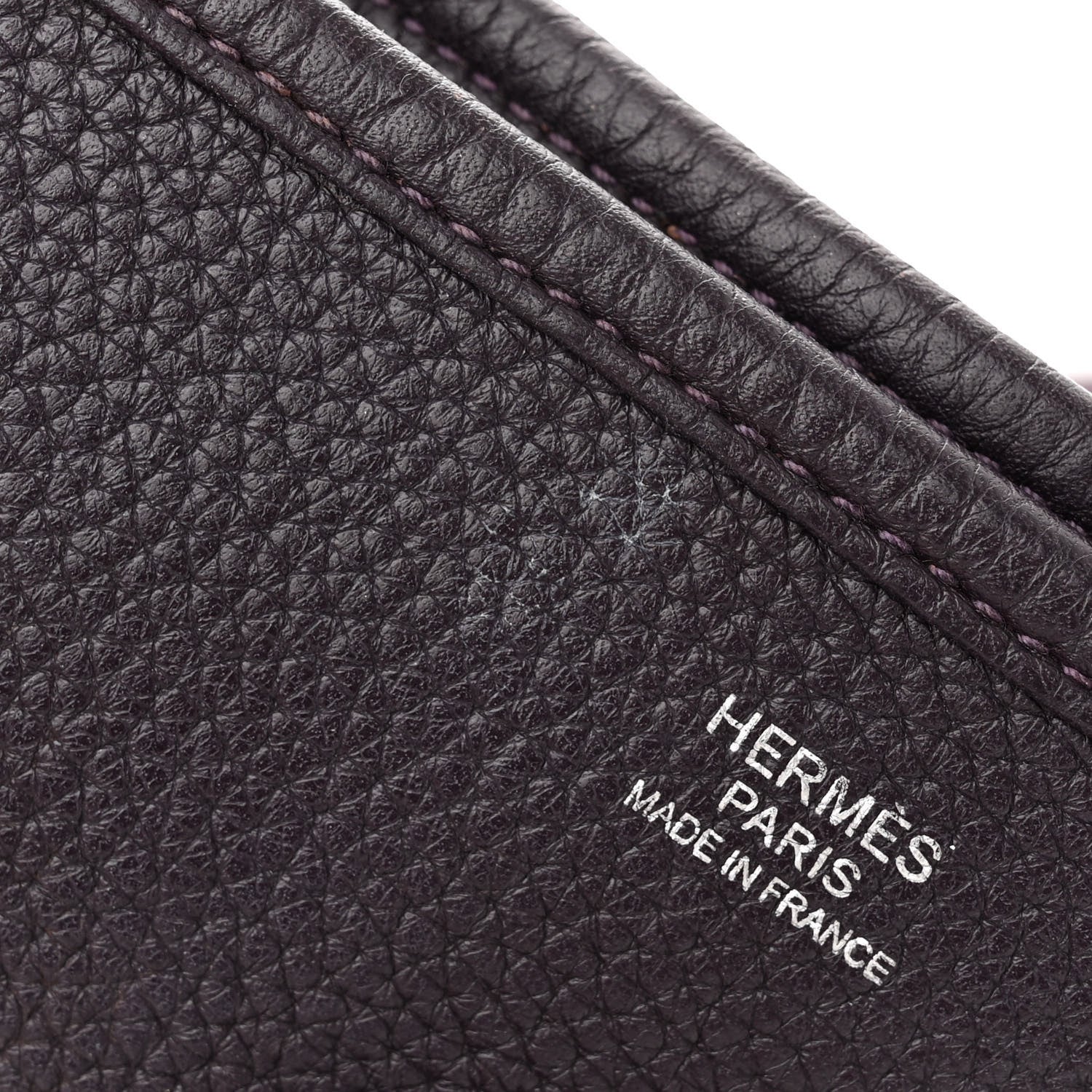 Hermes Taurillon Clemence Evelyne III GM Raisin 12 of 14