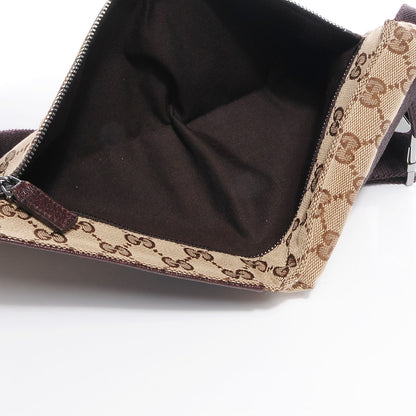 Gucci GG Monogram Web Double Pocket Belt Bag Dark Brown 8 of 8