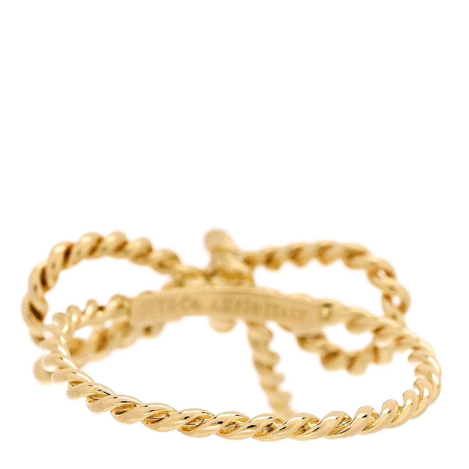 Tiffany 18K Yellow Gold Twist Bow Ring 47 4 4 of 5