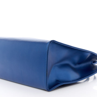 Telfar Metallic Vegan Leather Medium Shopping Bag Cobalt 11 of 11