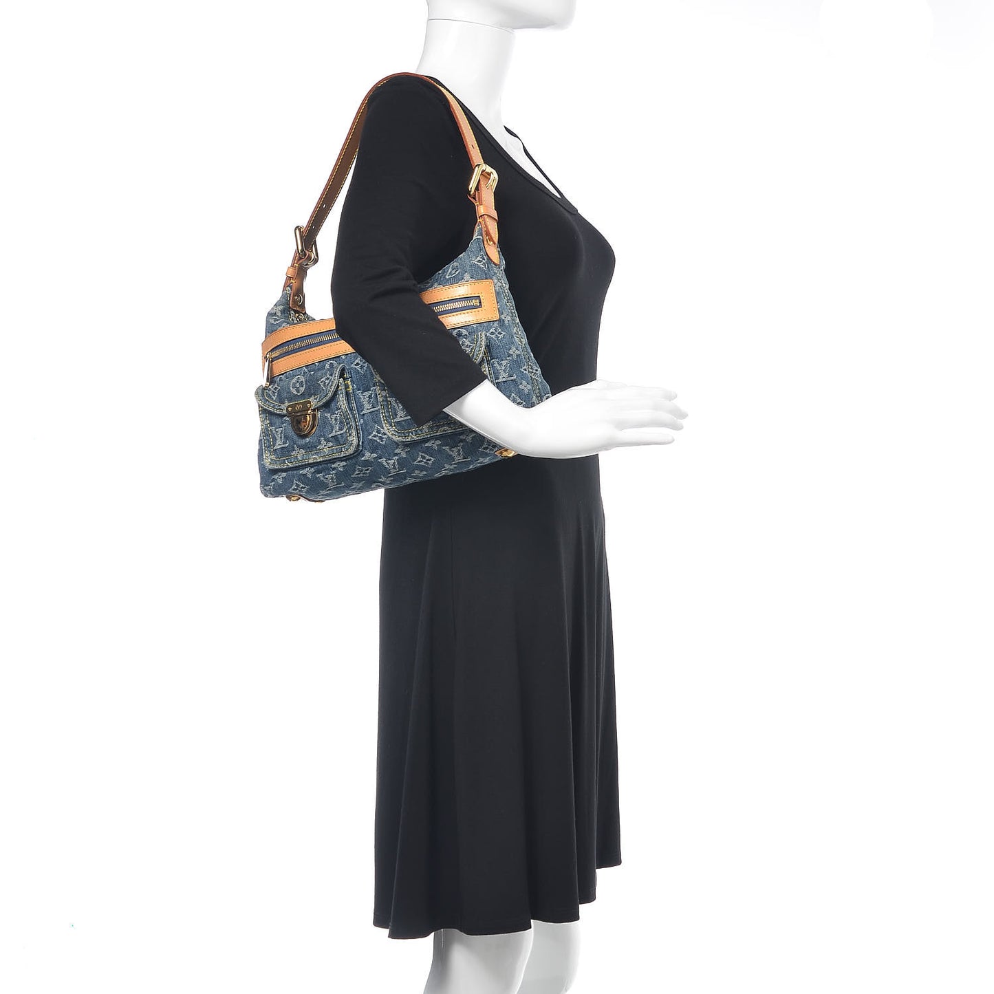 Monogram Denim Baggy PM Blue