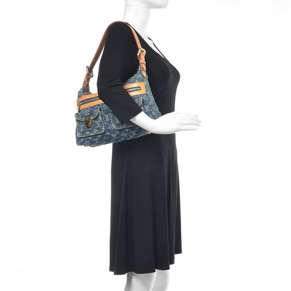 Louis Vuitton Monogram Denim Baggy PM Blue 2 of 12