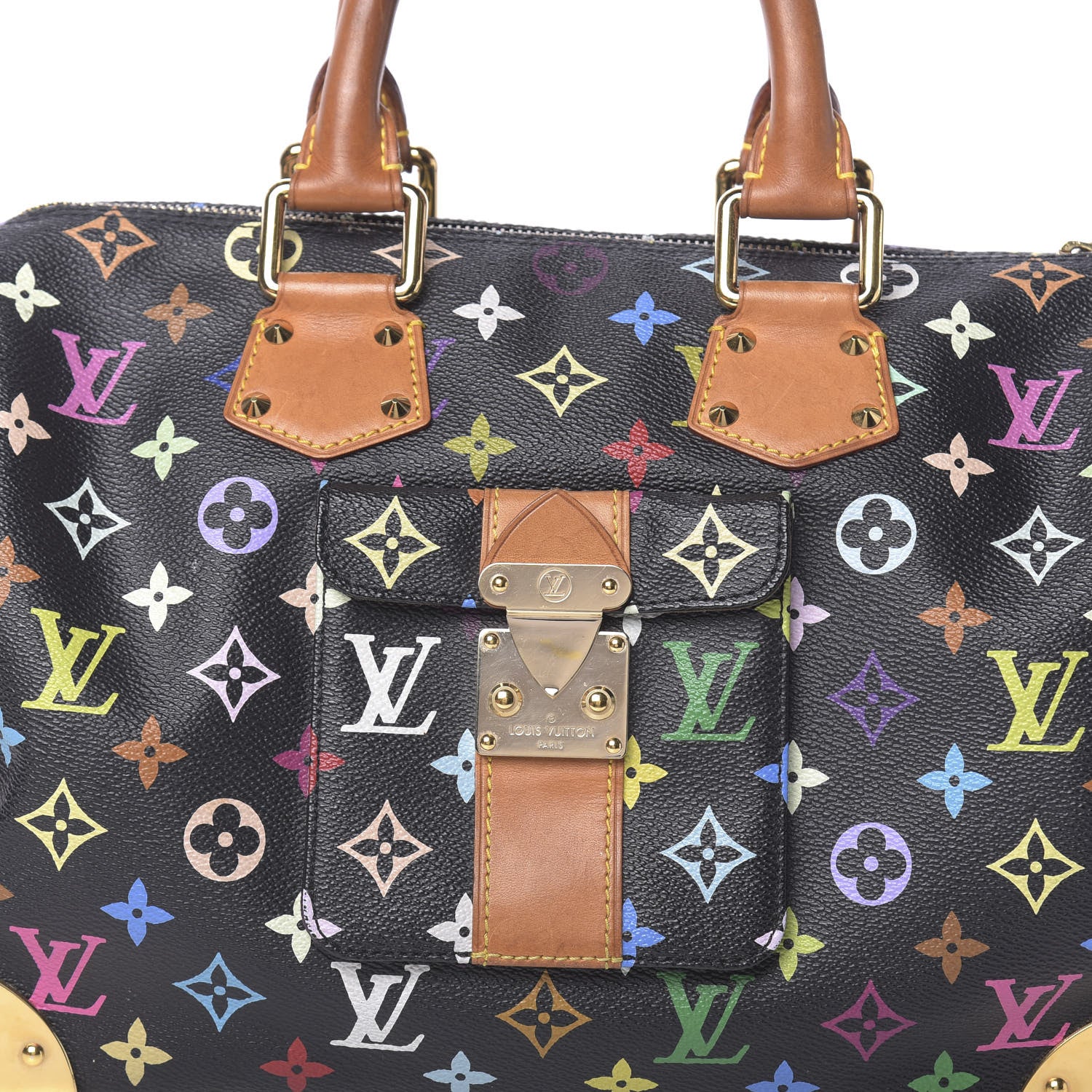 Louis Vuitton Monogram Multicolor Speedy 30 Black 8 of 10