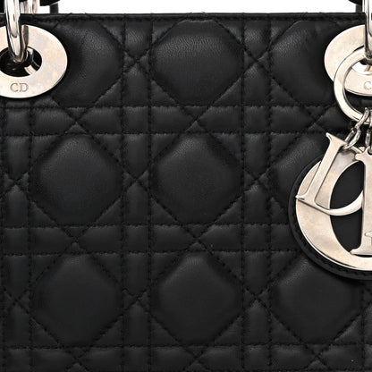 Christian Dior Lambskin Cannage Medium Lady Dior Black 8 of 13