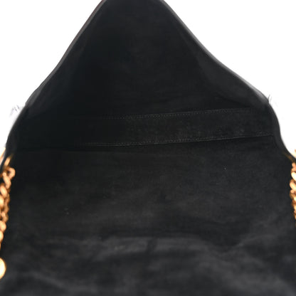 Saint Laurent Smooth Calfskin Suede Medium Reversible Monogram Kate Satchel Black 5 of 15